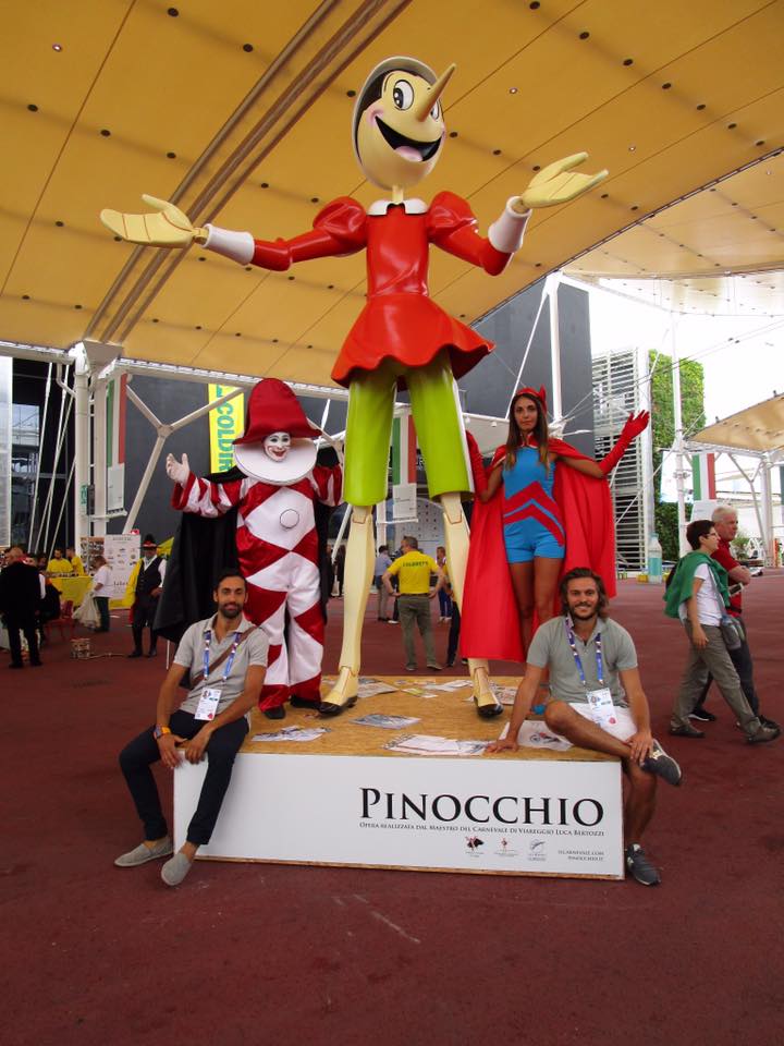 Inaugurato a Expo 2015 il Pinocchio “made in Viareggio” di Luca Bertozzi