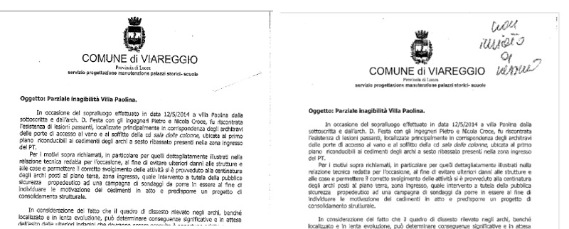 “La chiusura di Villa Paolina disposta da un documento senza fondamento”