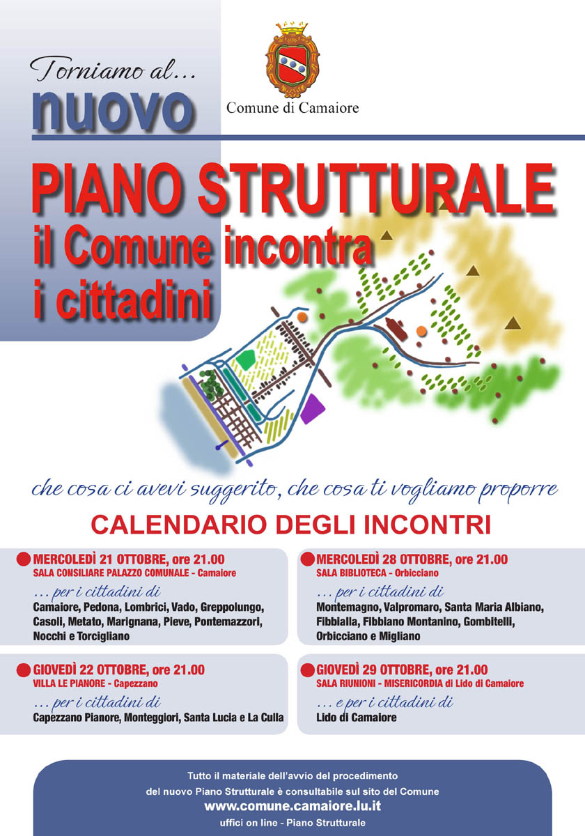 Al via la seconda fase di incontri del Nuovo Piano Strutturale