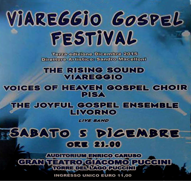 Festival Gospel a Viareggio per beneficenza