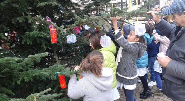 A Torre del Lago i bambini addobbano l&#8217;albero di Natale (foto)