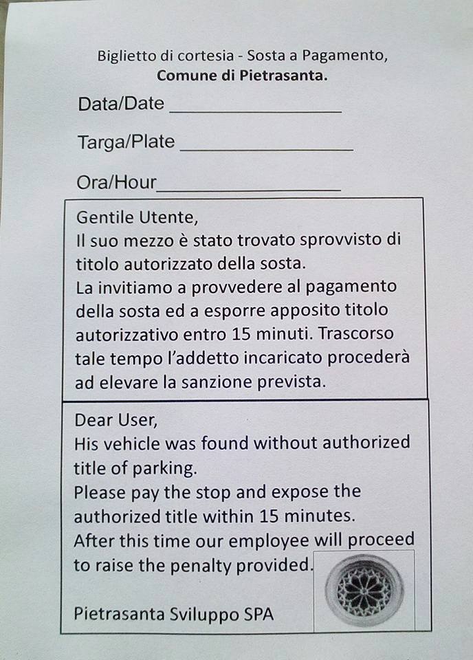 Corretti gli errori di traduzione negli avvisi di cortesia