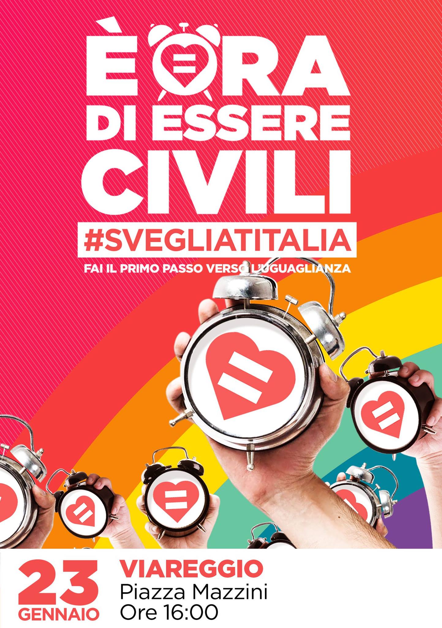 Sveglia Viareggio! In Piazza Per Le Unioni Civili