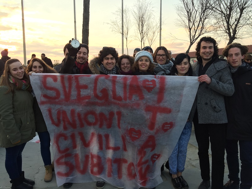I Giovani Democratici in piazza per dire sì alle unioni civili