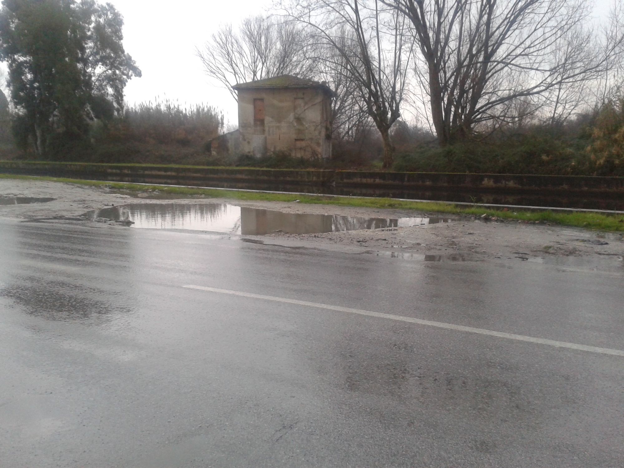 Buche in via di Montramito. La protesta dei residenti