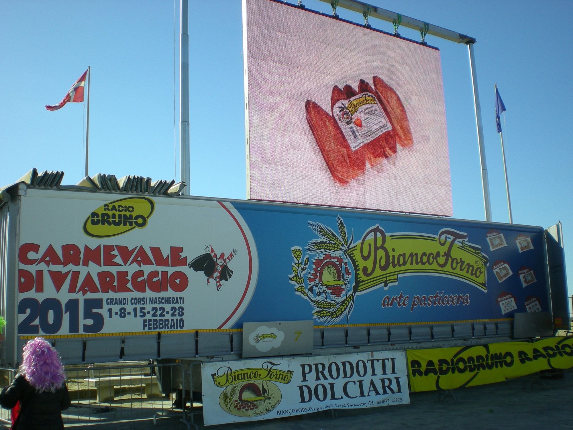 Ospiti d’eccezione al truck Biancoforno durante il corso di Carnevale