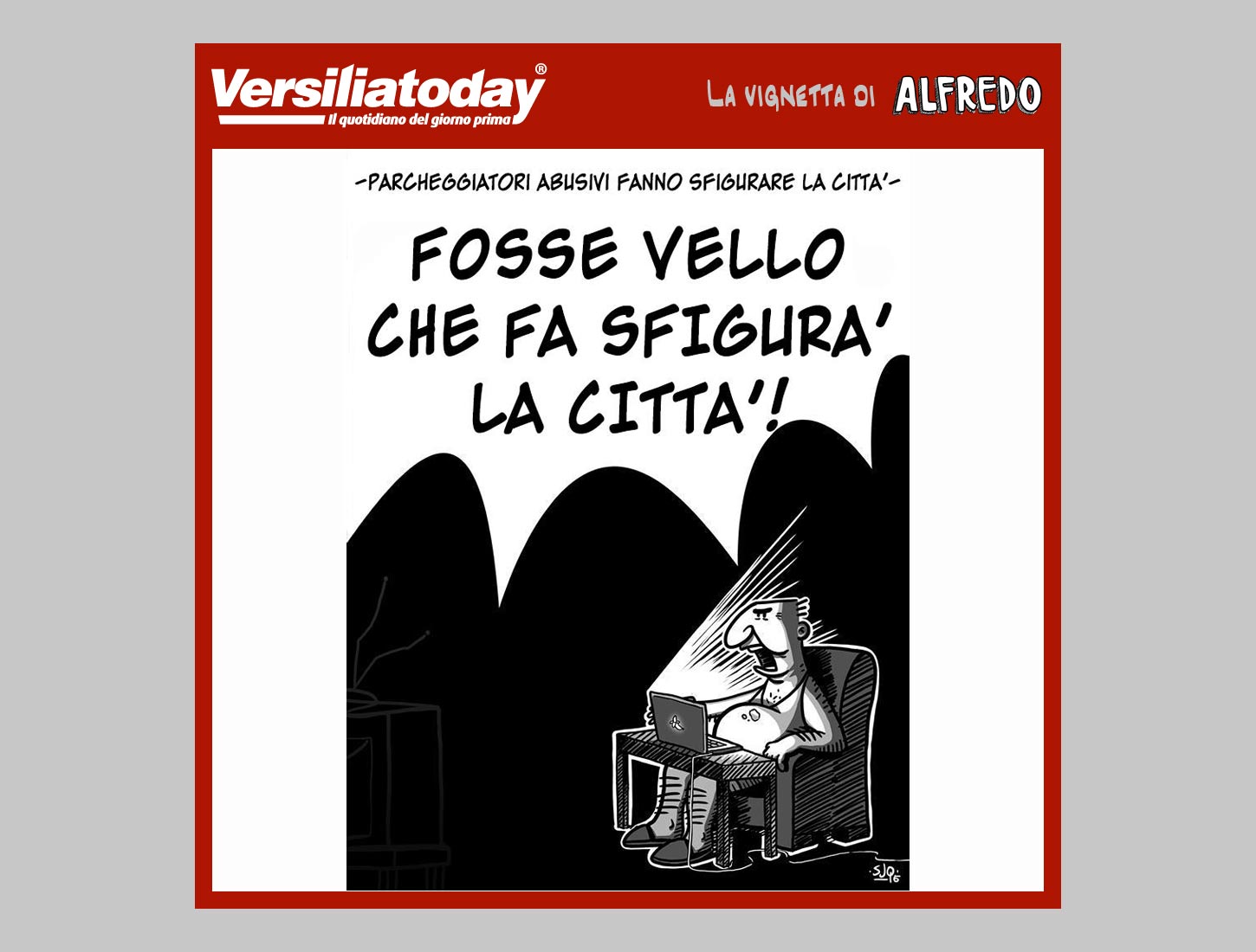 Parcheggiatori abusivi sui viali – La vignetta di Alfredo