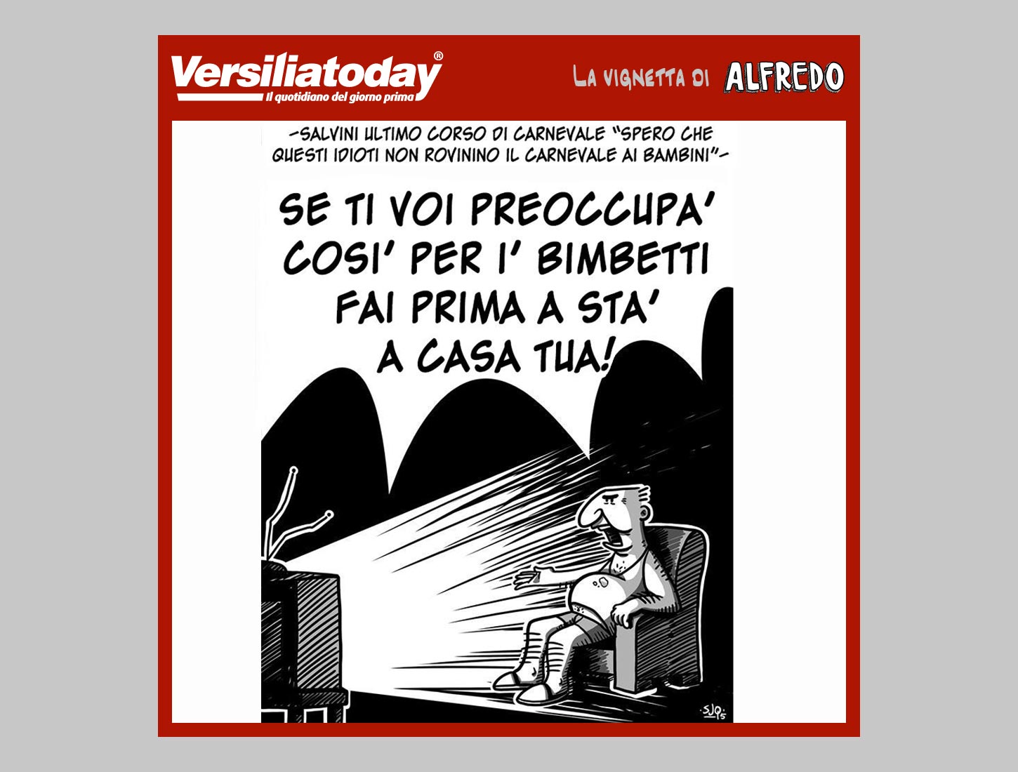 Salvini al Carnevale – La vignetta di Alfredo