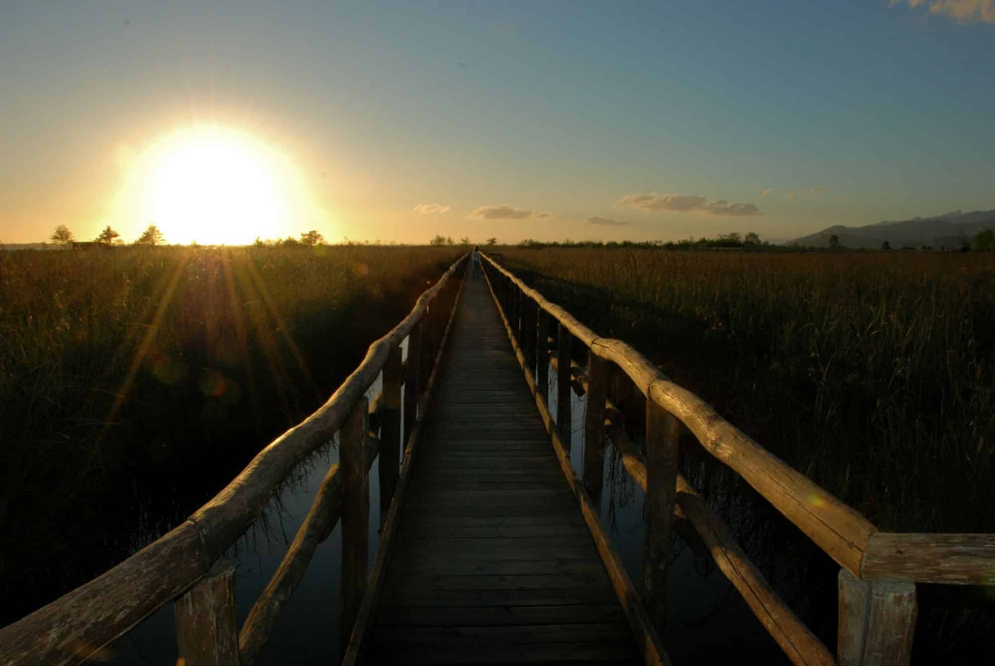 Tramonto sul lago