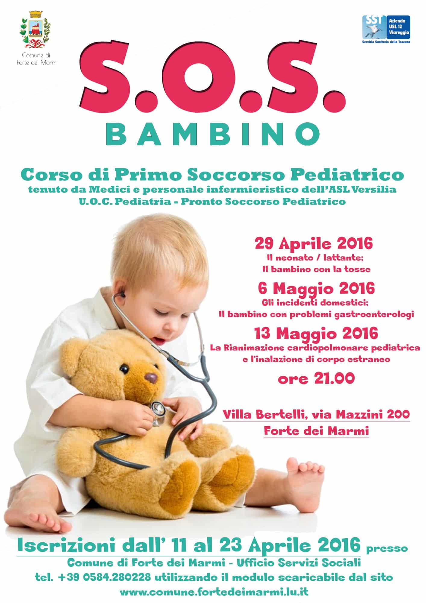 Aperte le iscrizioni per il corso SOS bambino