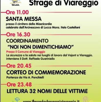 Il programma del settimo anniversario della strage di Viareggio