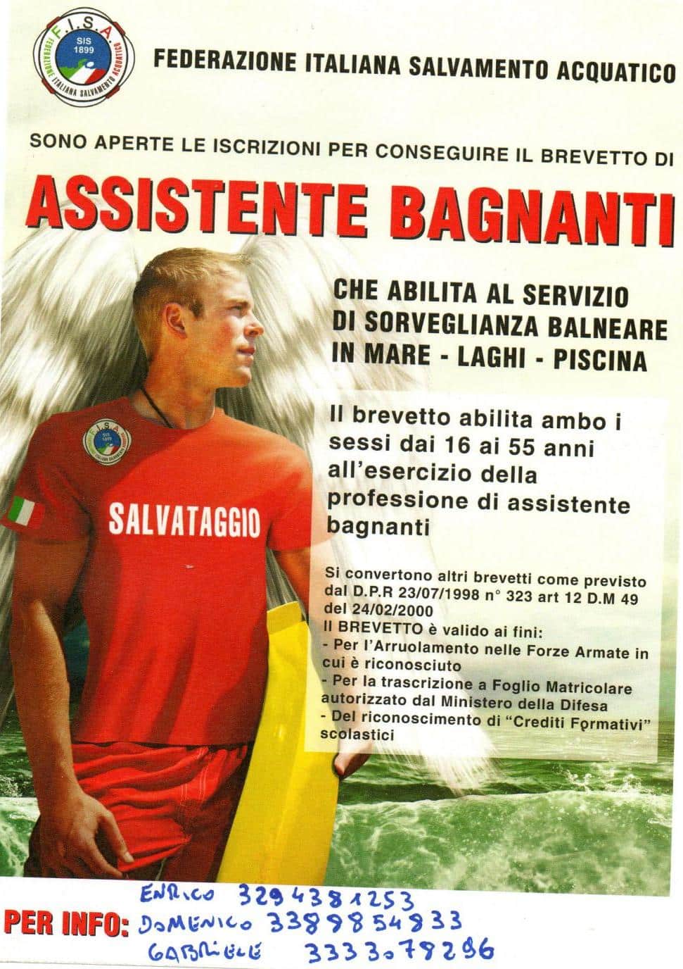 Corso per assistenti bagnanti