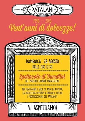 La pasticceria Patalani festeggia 20 anni di attività