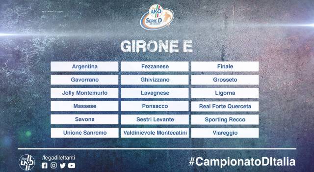 Serie D, il calendario del girone E