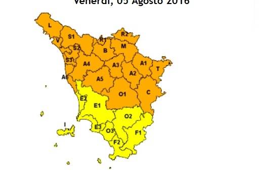 Scatta l&#8217;allerta meteo per temporali e rischio idrogeologico