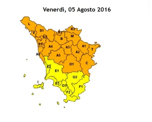 Scatta l’allerta meteo per temporali e rischio idrogeologico