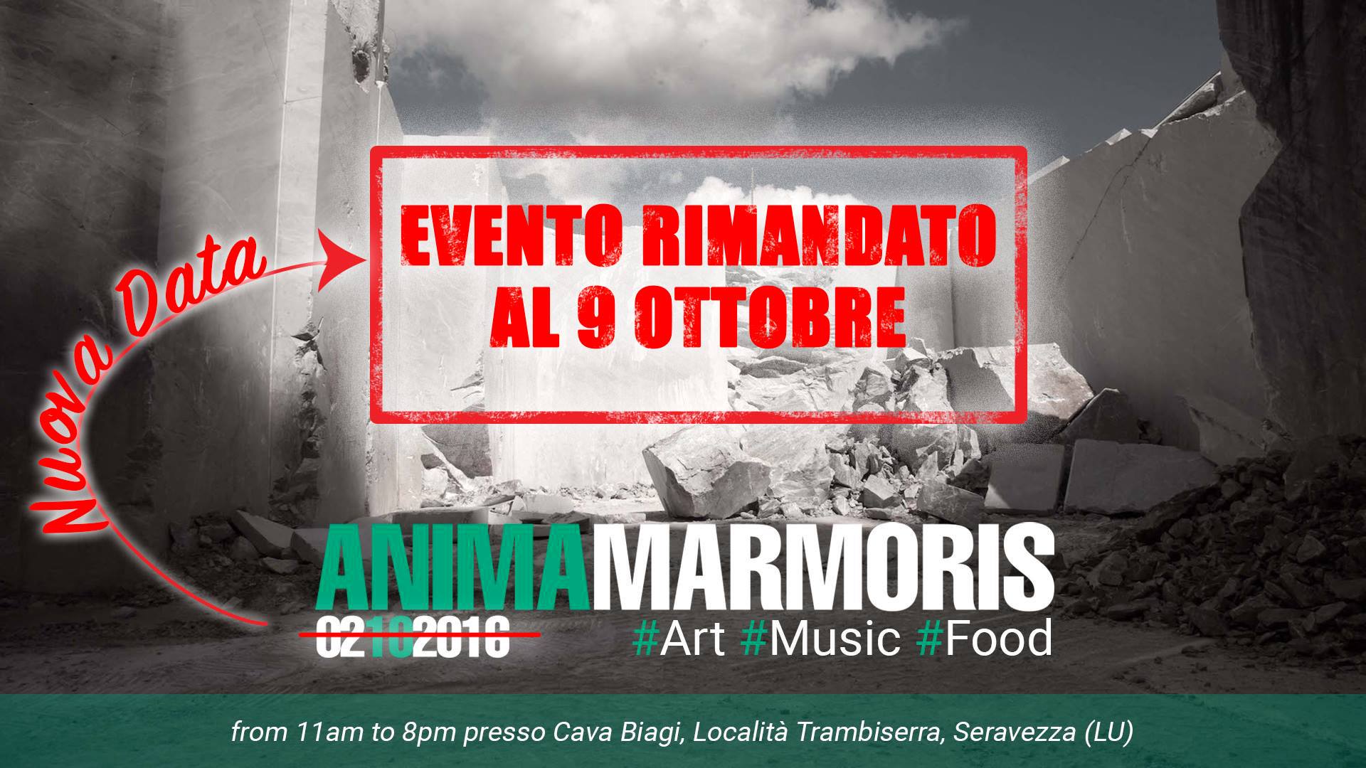 Anima Marmoris, nuova data per l’atteso evento alla cava Biagi