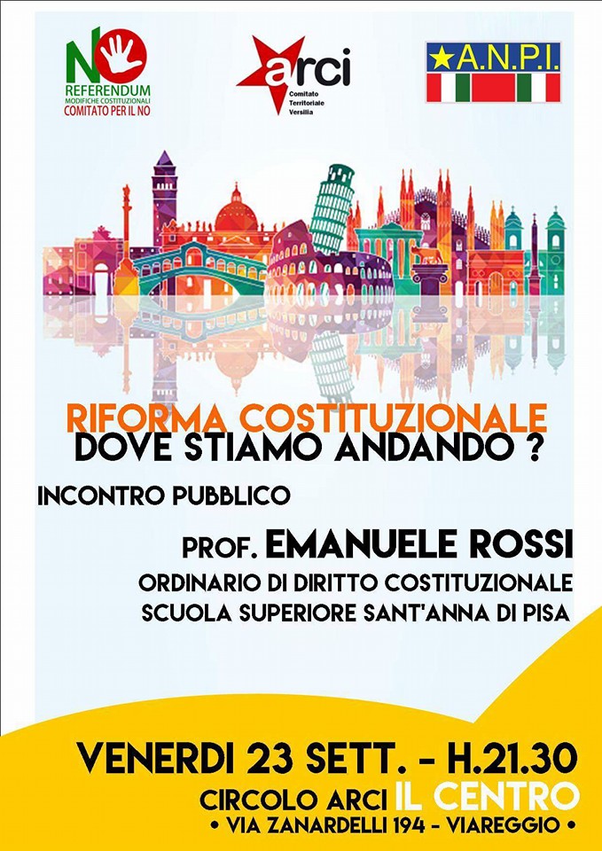 Riforma costituzionale. Se ne parla con il professor Emanuele Rossi