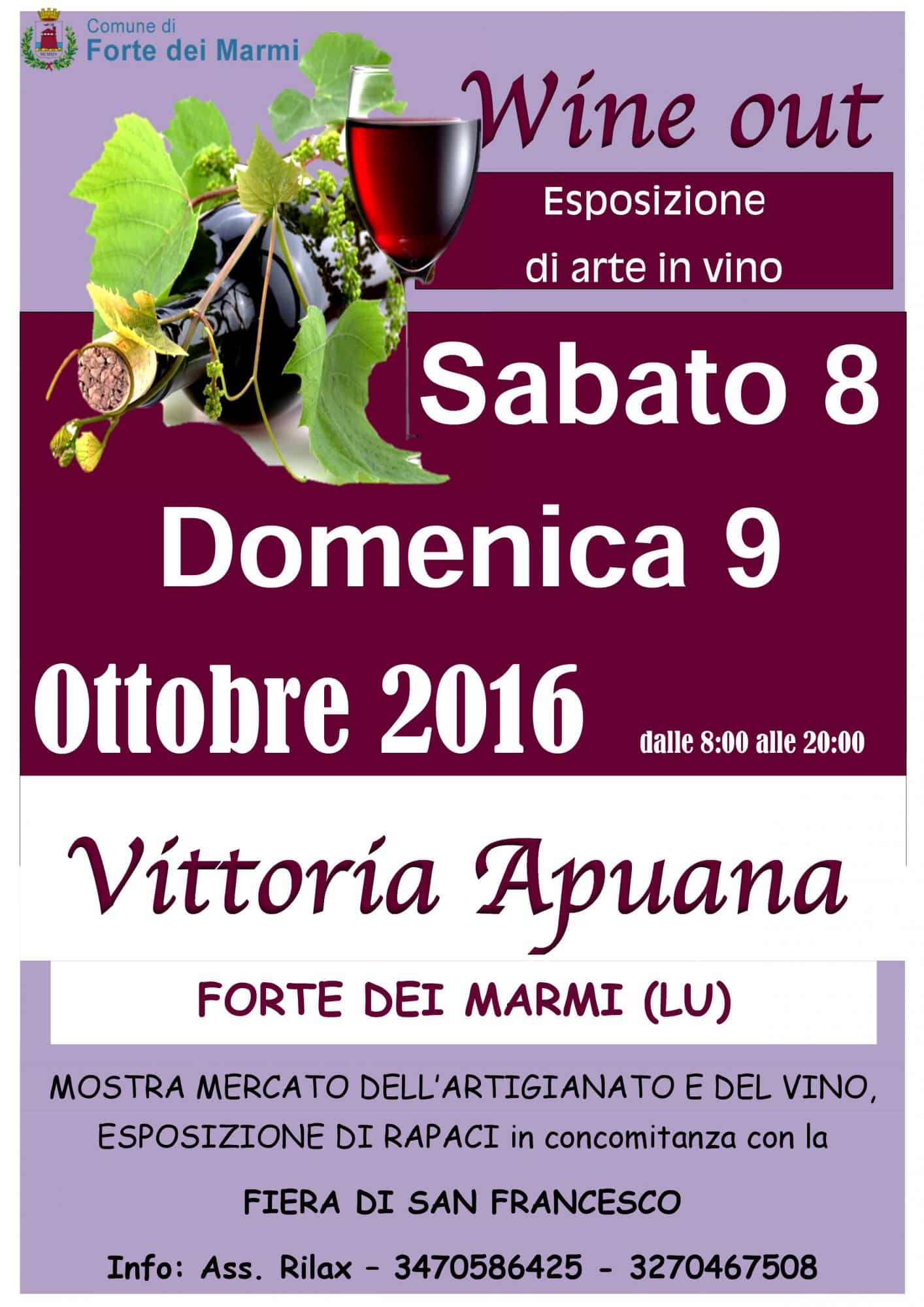 A Vittoria Apuana arriva Wine Out, arte e vino in strada