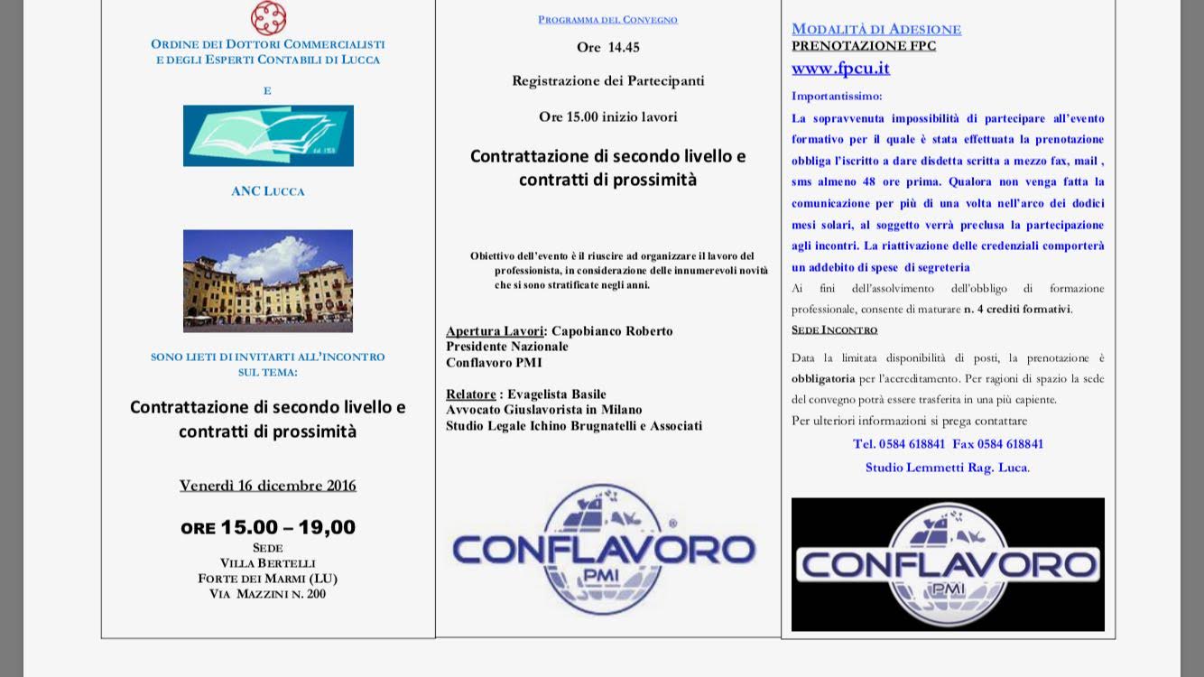 Convegno di Conflavoro a Villa Bertelli