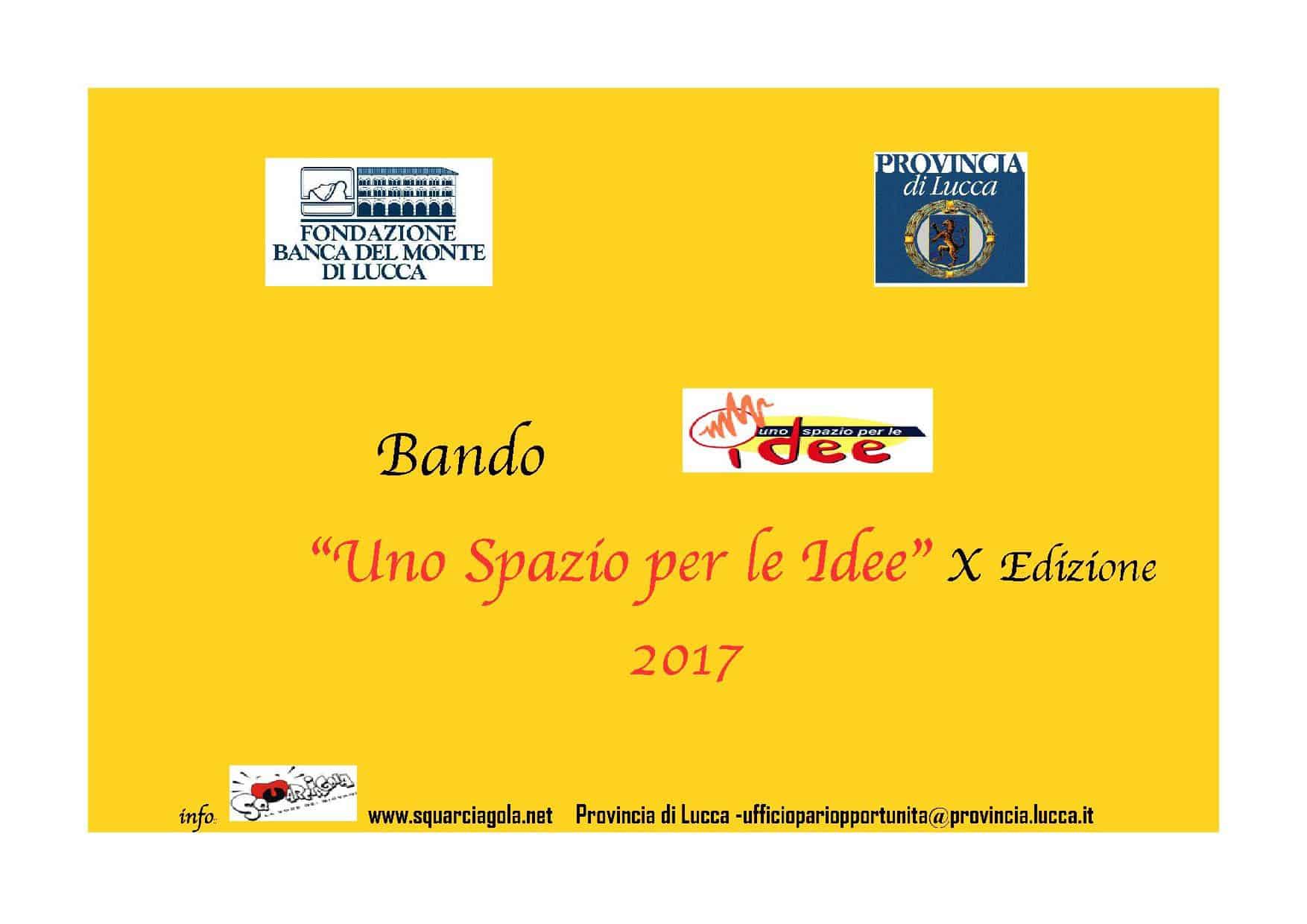 Uno spazio per le idee, progetti presentabili fino al 3 febbraio