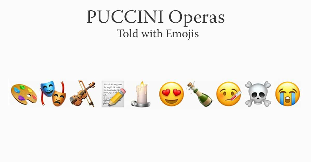 Le Opere di Giacomo Puccini “tradotte” in emoticon