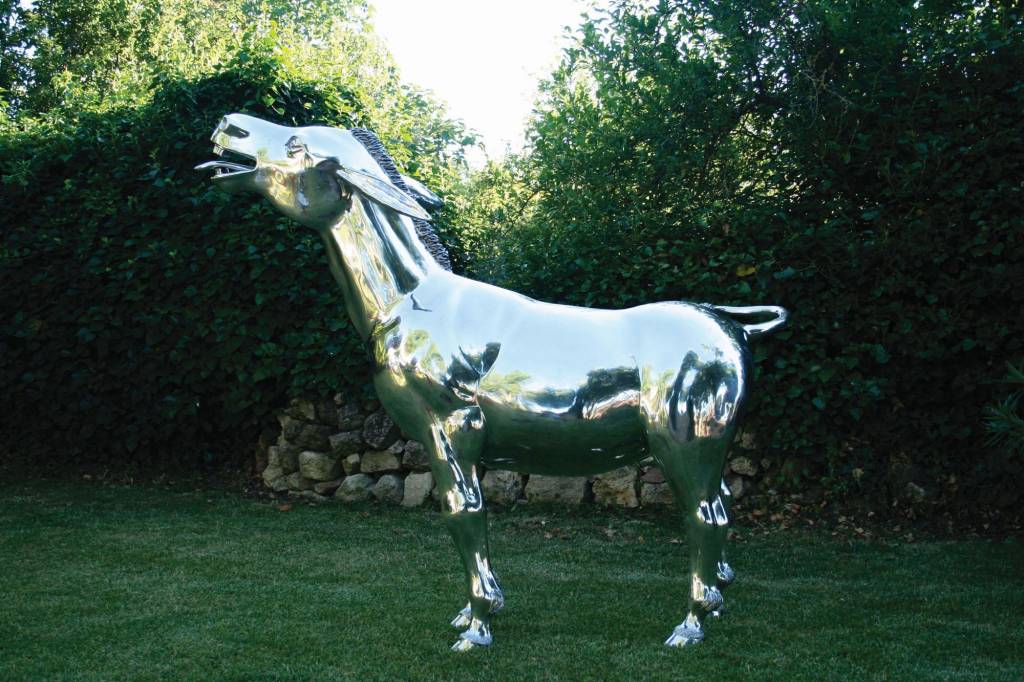 Salvador Dalì Giuseppe Carta, Asino, 2009, alluminio, fusione a cera persa, cm 203x80x200h