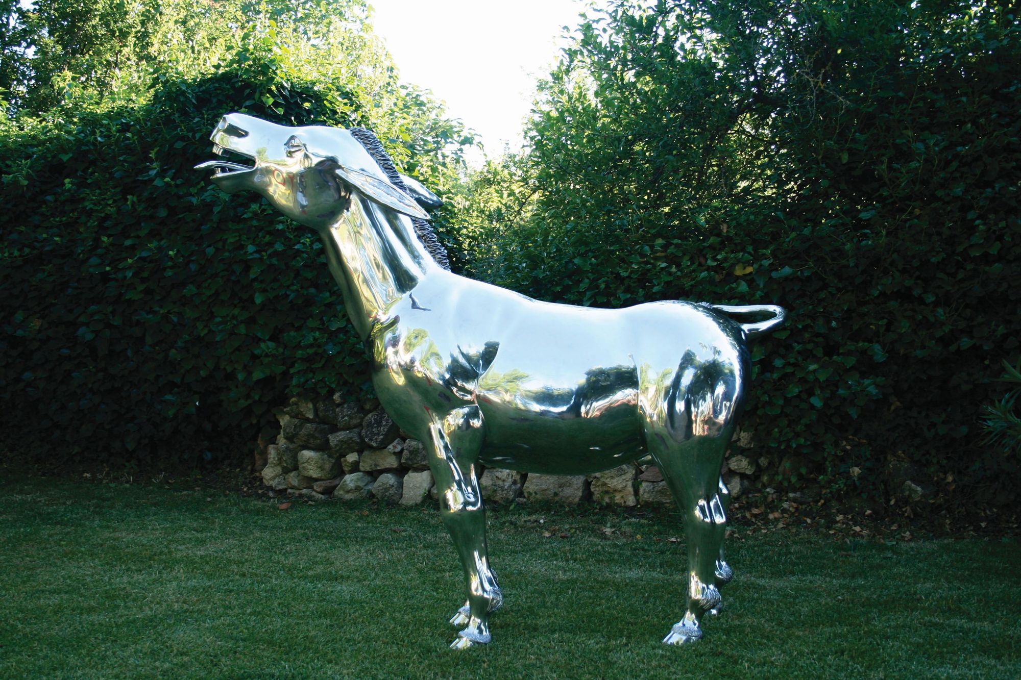 Salvador Dalì Giuseppe Carta, Asino, 2009, alluminio, fusione a cera persa, cm 203x80x200h