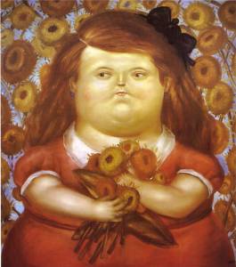 Donna con fiori - 1976 - Fernando botero
