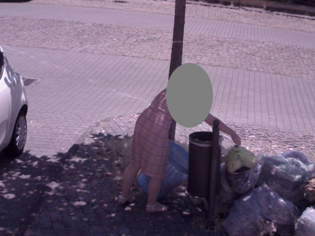 Foto furbetti spazzatura archivio
