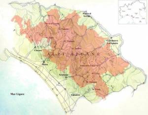 Alpi apuane mappa geografica