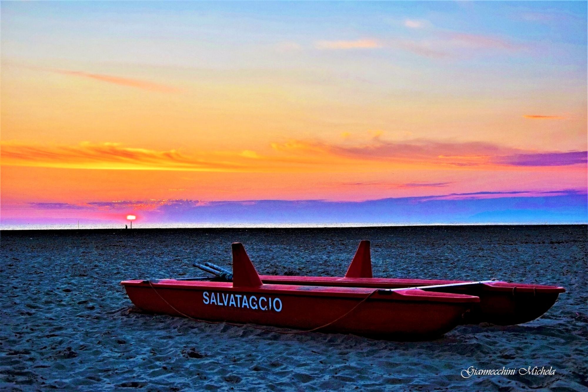 Al tramonto sulla spiaggia