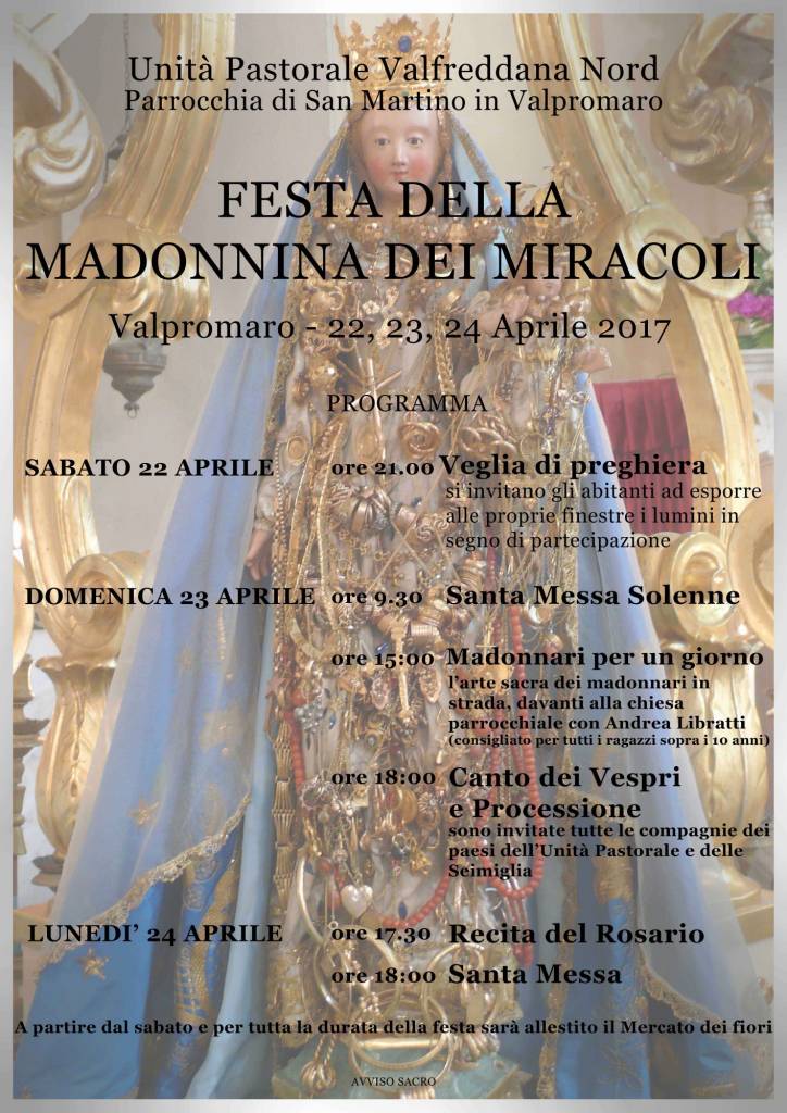 Manifesto Festa Madonnina Miracoli