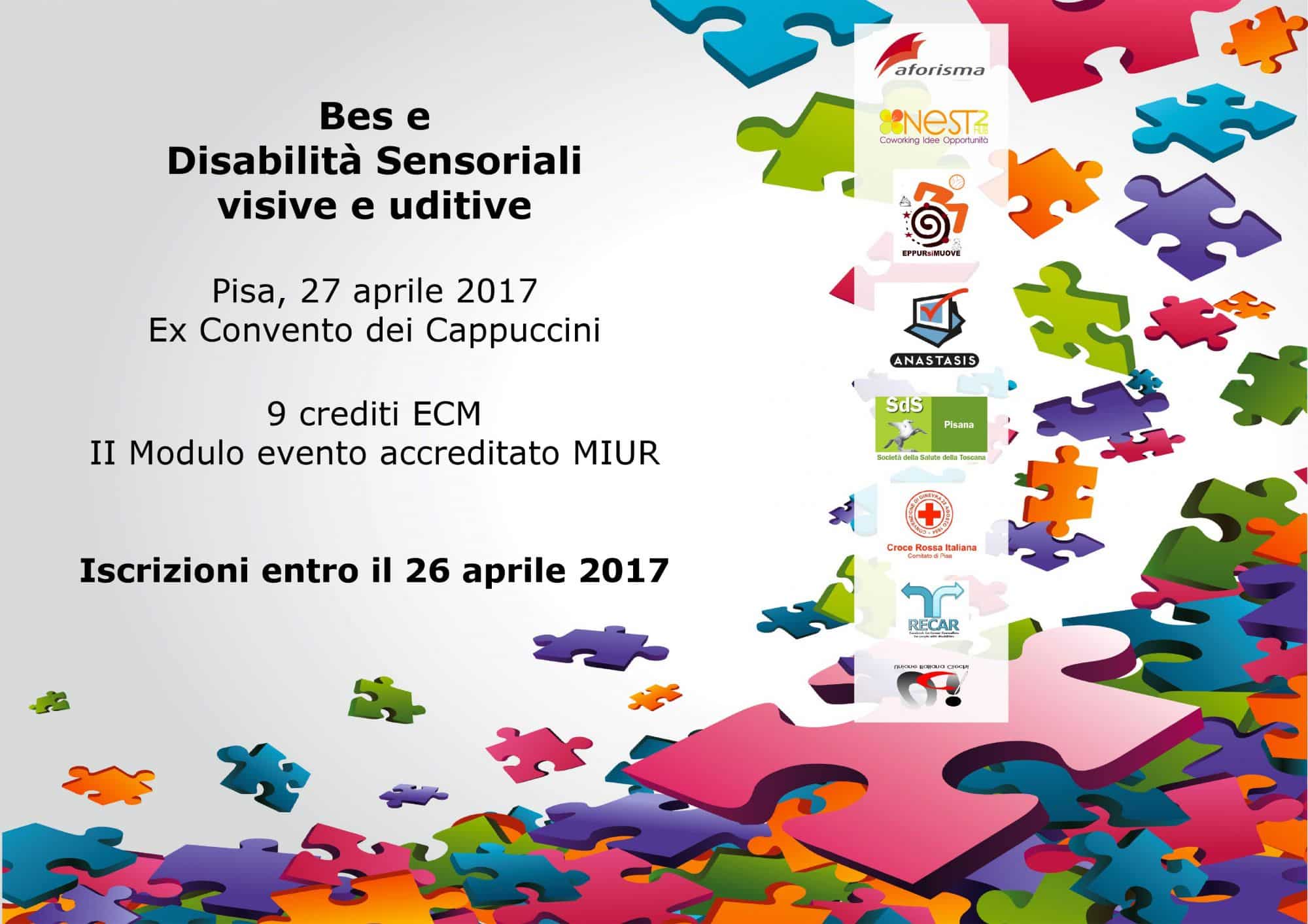 Bes e disabilità sensoriali. Giornata formativa a Pisa