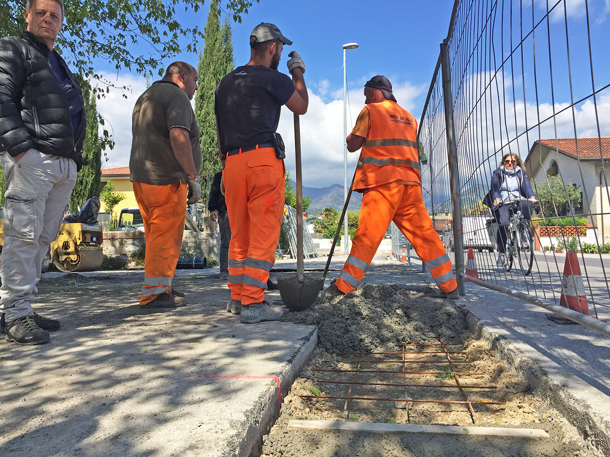 Proseguono i lavori per la clopedonale di Querceta