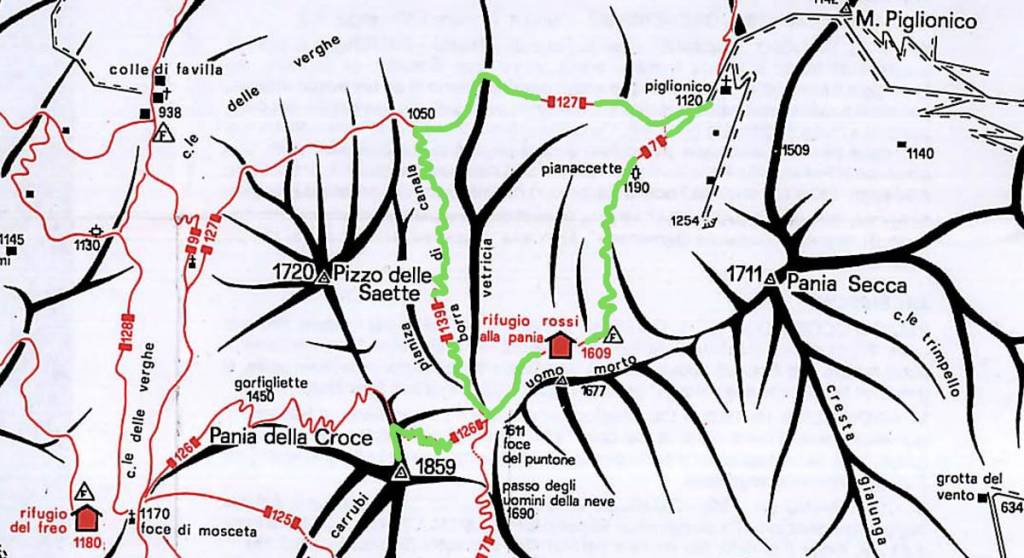 Piglionico borra di canala pania della croce