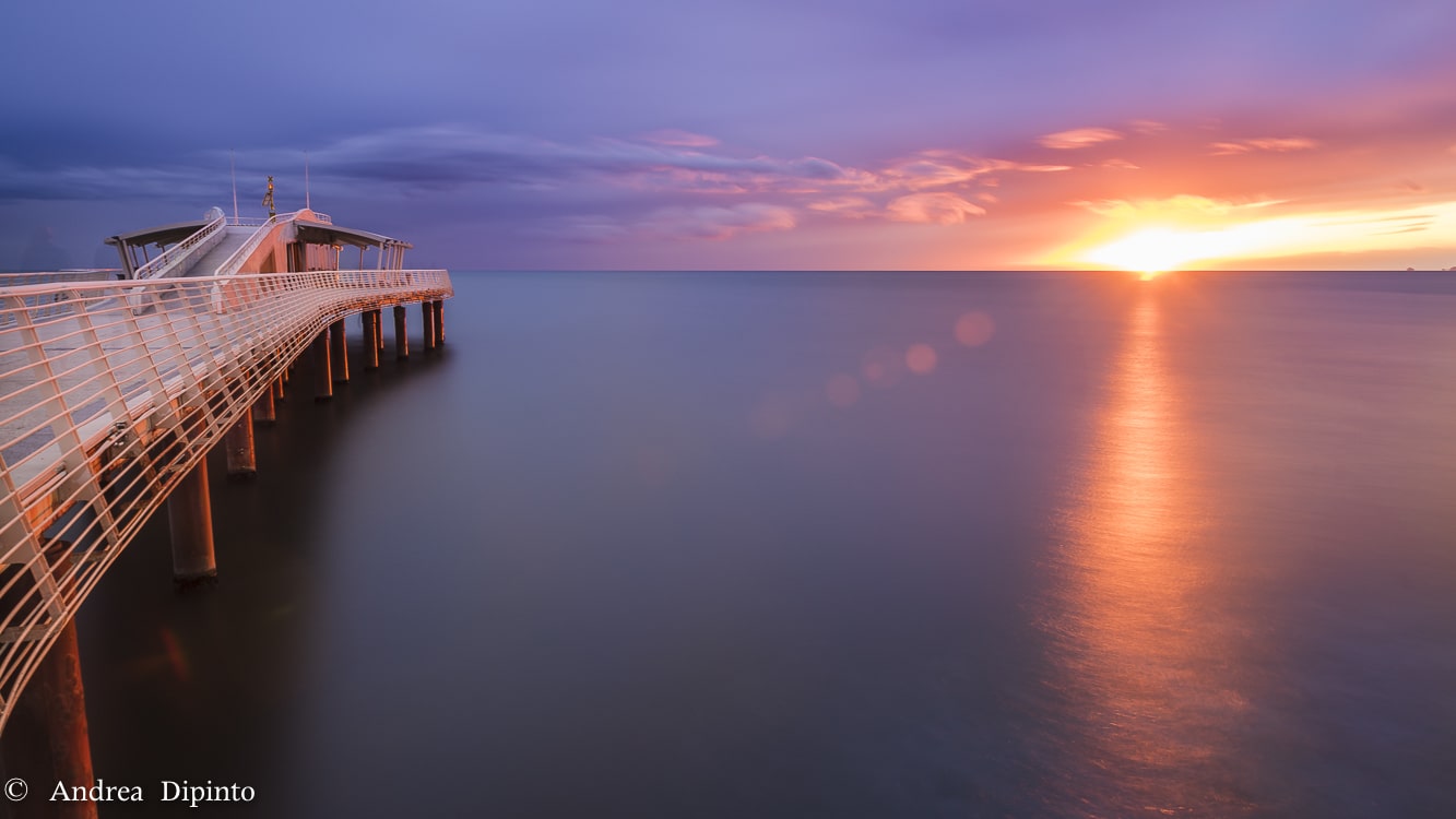 Tramonto sul pontile di Lido