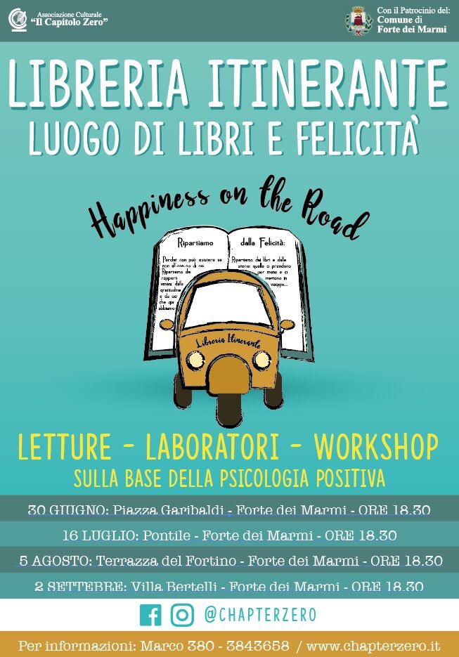 Arriva Happiness on the Road, la prima  libreria italiana itinerante che spiega la felicità