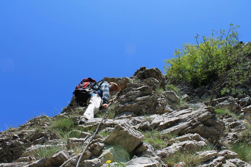 Balzo nero il tratto di ferrata