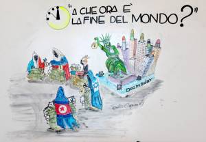 CINQUINI Emilio A che ora è la fine del mondo mascherata Carnevale di Viareggio 2018