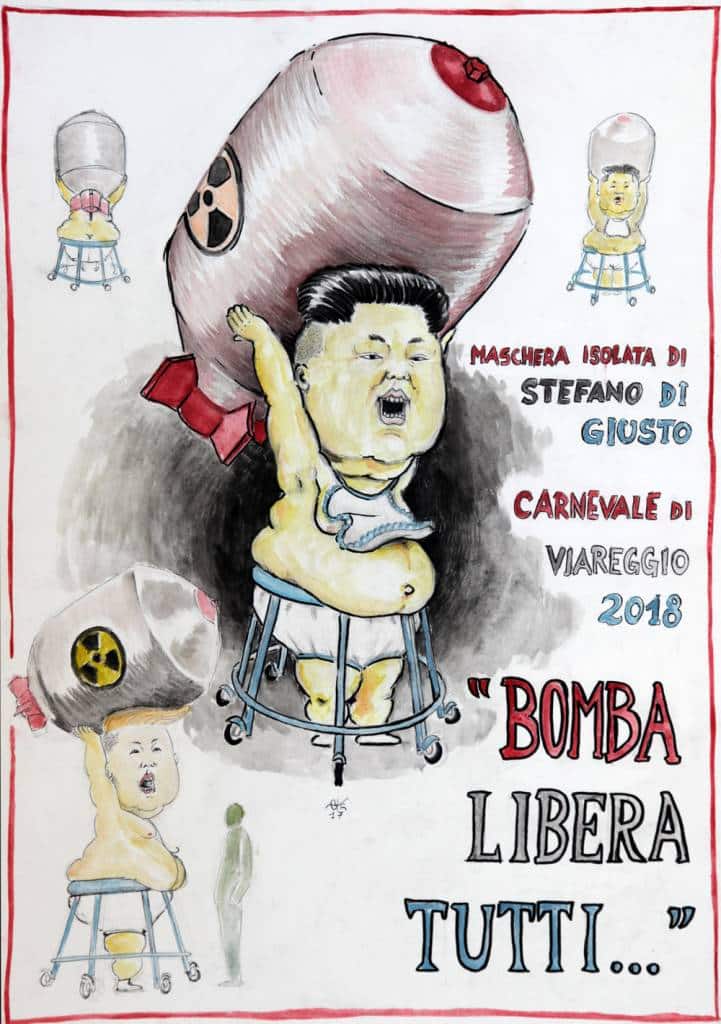 DI GIUSTO Stefano Bomba libera tutti maschera Carnevale di Viareggio 2018