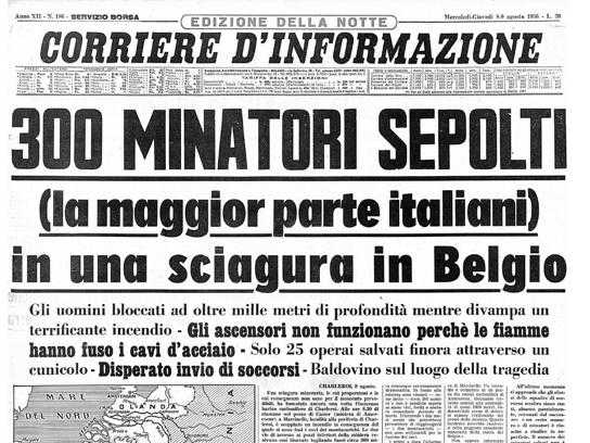 Foto tragedia Marcinelle