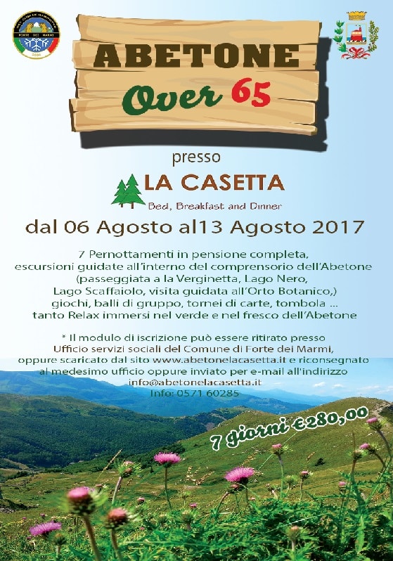 Soggiorno per i cittadini over 65 alla Casetta dell’Abetone