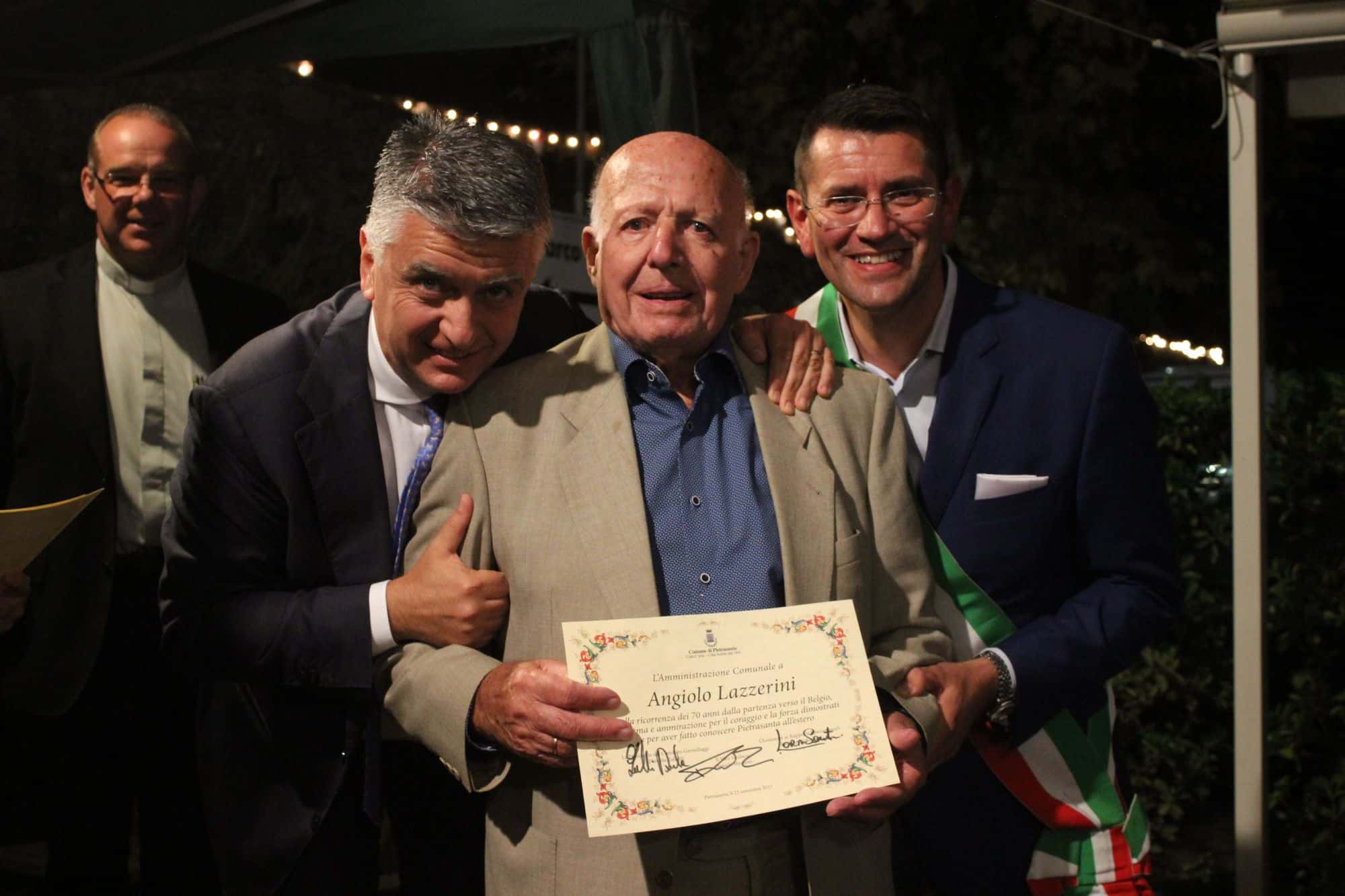 Foto Mallegni con Lazzerini e Mazzoni Lucchesi nel Mondo