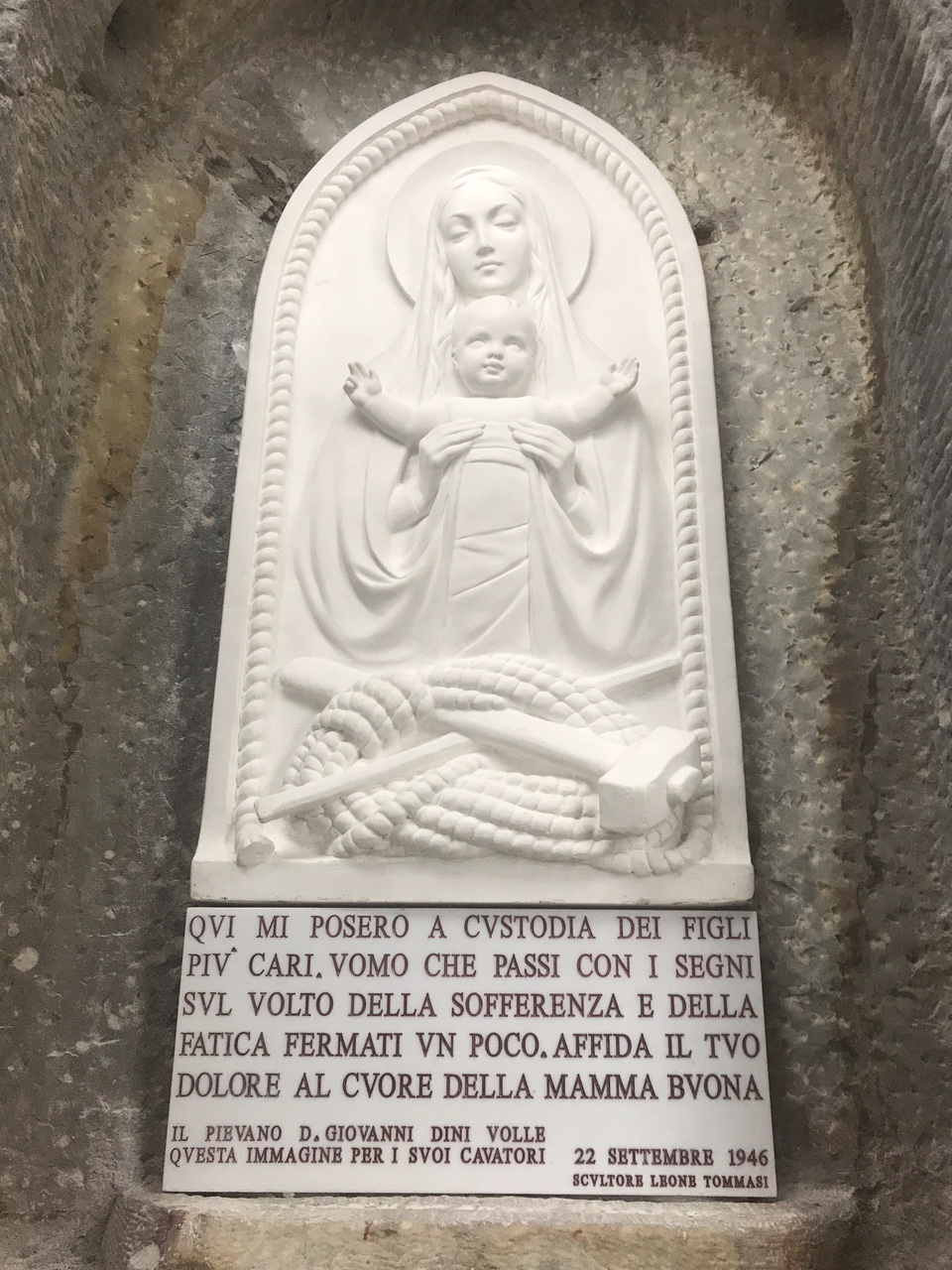 La Madonna del Cavatore di Leone Tommasi torna alla Tacca bianca