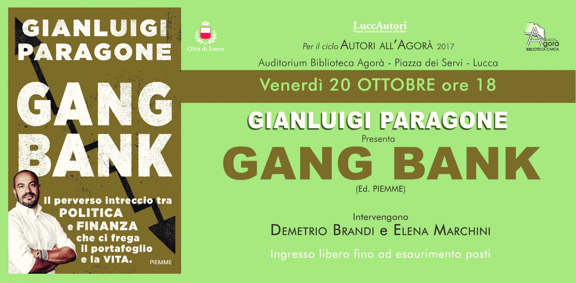 “Gang Bank”, Gianluigi Paragone presenta il suo libro