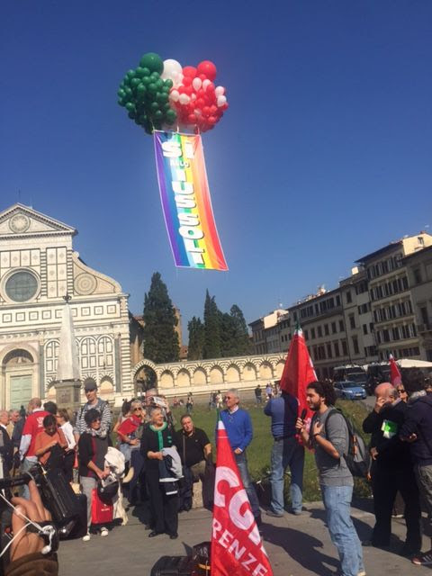 “Sì allo Ius Soli”, flash mob in piazza Santa Maria Novella a Firenze