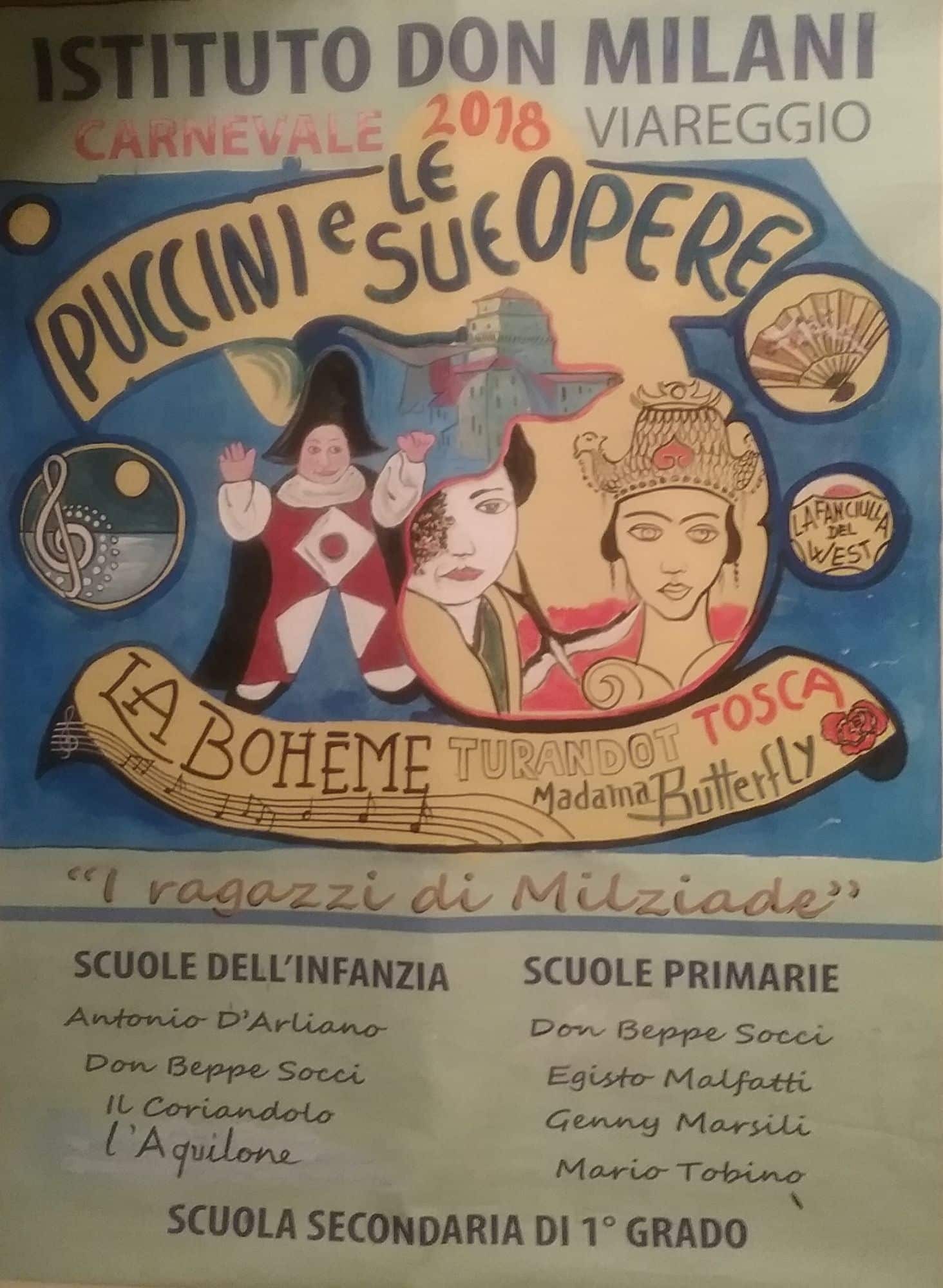 Carnevale. “Puccini e le sue opere”, la pedana aggregativa dell’Istituto Don Milani dedicata al Maestro