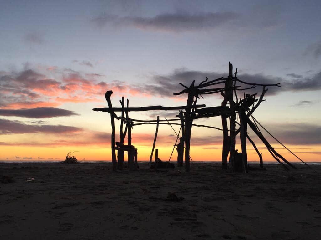 Tramonto sulla spiaggia