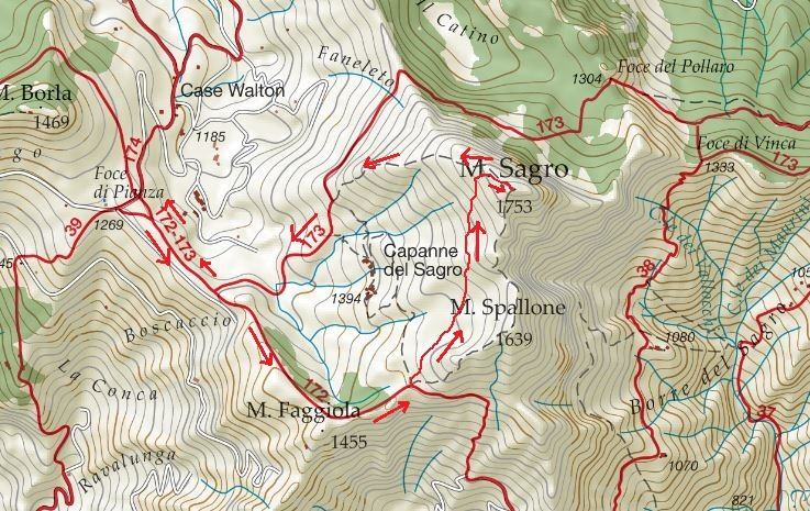 trekking invernale al monte sagro la mappa